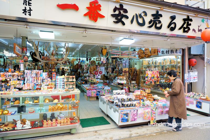 ร้านขายของจิปาถะ ที่ช้อปปิ้งสตรีท บนเกาะมิยาจิม่า